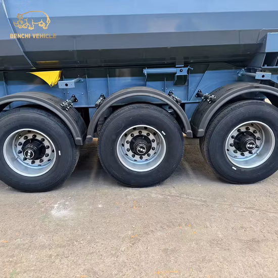 공장에서 제작된 3축 리어 티퍼 세미 트레일러